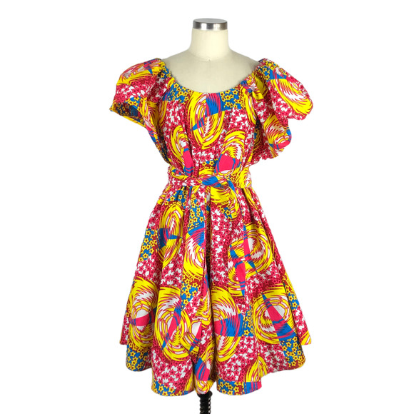 THE OULA COMPANY Print Convertible Cotton Dress One Size Wonder Woman Girl - Picture 1 of 8